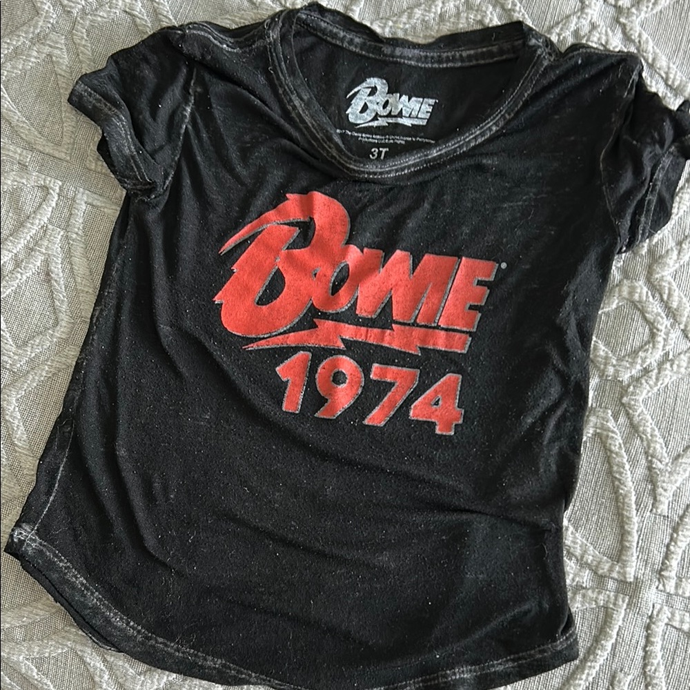 Kids David Bowie Black Graphic Tee